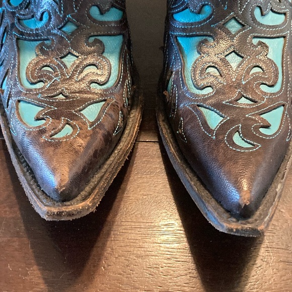 Black and Blue Western Boots - Picture 8 of 8